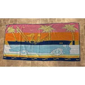 Vintage Franco Cotton Beach Towel Colorful Beach Cruiser‎ 55X26